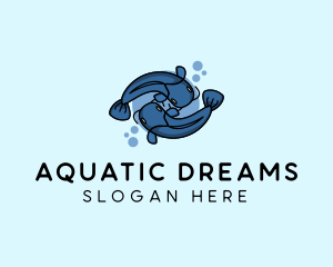 Pisces Zodiac Fish  logo design