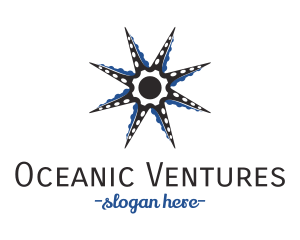 Marine Octopus Star logo design