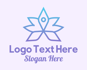 Florist - Blue Lotus Yoga Spa logo design