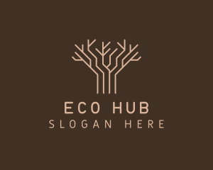 Natural Eco Tree logo design