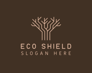 Natural Eco Tree logo design