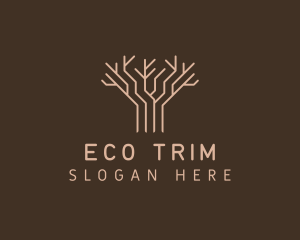 Natural Eco Tree logo design