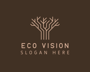 Natural Eco Tree logo design