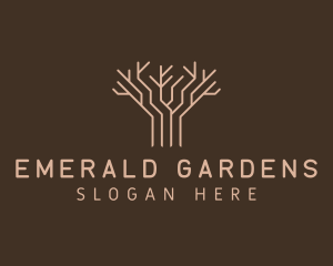 Natural Eco Tree logo design