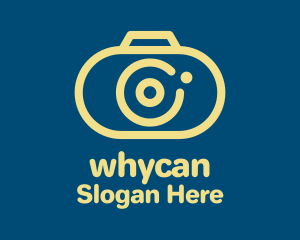 Yellow Camera Outline  Logo