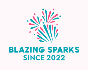 Festive Celebration Fireworks  logo design