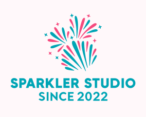 Sparkler - Festive Celebration Fireworks logo design