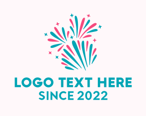 Explosive - Festive Celebration Fireworks logo design