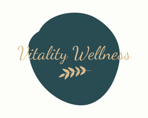 Elegant Wellness Leaves logo design