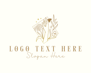 Landscape Designer - Hand Flower Feminine logo design