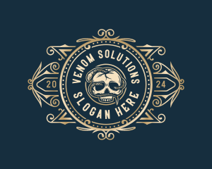 Death Skull Snake logo design