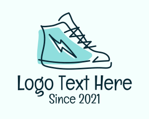 Canvas Sneaker - Thunder Sneaker Shoes logo design