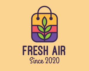 Organic Grocery Bag logo design