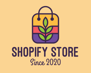 Organic Grocery Bag logo design