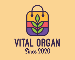 Organic Grocery Bag logo design