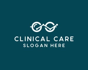 Line Graph Eyeglasses logo design