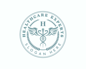 Medical Healthcare Caduceus logo design