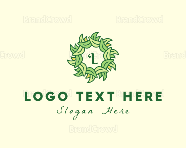 Ornamental Leaf Decoration Logo