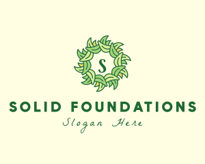 Ornamental Leaf Decoration Logo