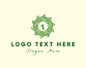 Organic Products - Ornamental Leaf Decoration logo design