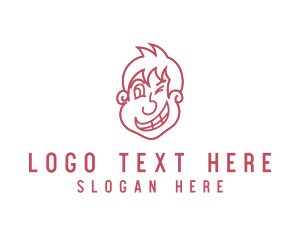 Comedy - Quirky Boy Character logo design