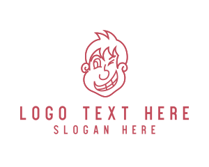 Funny - Quirky Boy Character logo design