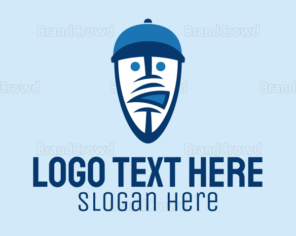 Football Fan Face Logo