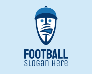 Football Fan Face  logo design