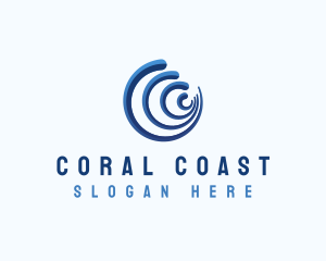 Ocean Wave Surf logo design