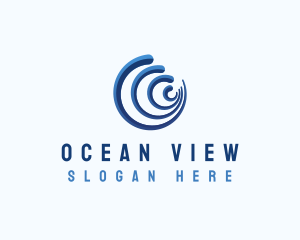 Ocean Wave Surf logo design