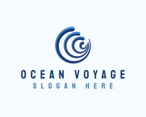 Ocean Wave Surf logo design