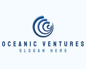 Ocean Wave Surf logo design