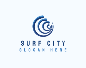 Ocean Wave Surf logo design