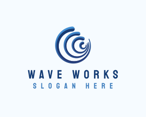 Ocean Wave Surf logo design