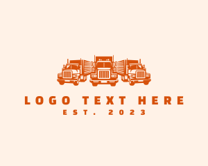 Truck Service - Truck Logistics Cargo logo design