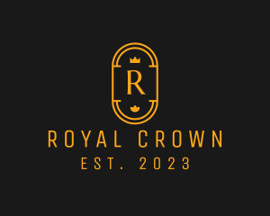 Royal Crown Flower Crest logo design