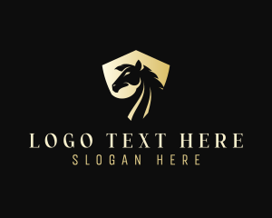 Horse Breeding - Golden Equine Horse logo design