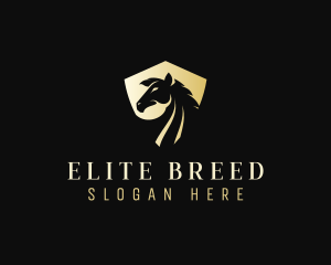 Golden Equine Horse logo design