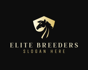 Golden Equine Horse logo design