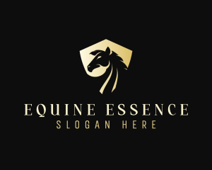 Equine - Golden Equine Horse logo design