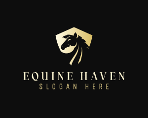 Stable - Golden Equine Horse logo design