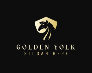 Golden Equine Horse logo design