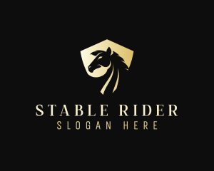 Golden Equine Horse logo design