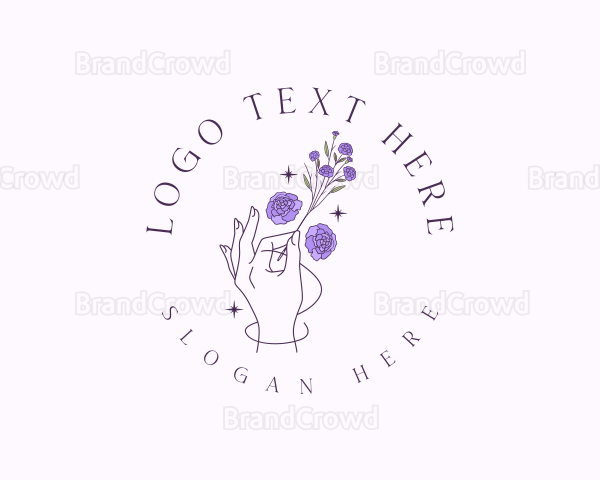 Florist Hand Flower Logo