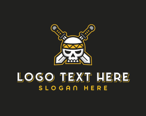 Skull - Skull Warrior Hunter logo design