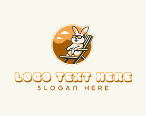 Outdoor - Bunny Rabbit Camping logo design