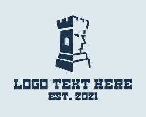 Turret - Medieval Castle Statue logo design