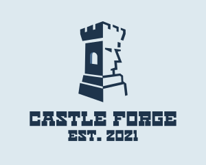 Medieval Castle Statue  logo design