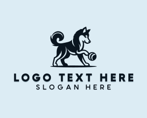 Dog Training - Husky Pet Dog logo design