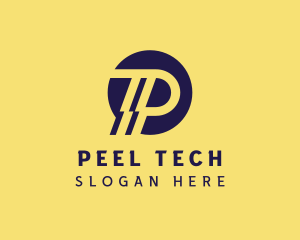 Tech Professional Letter P logo design